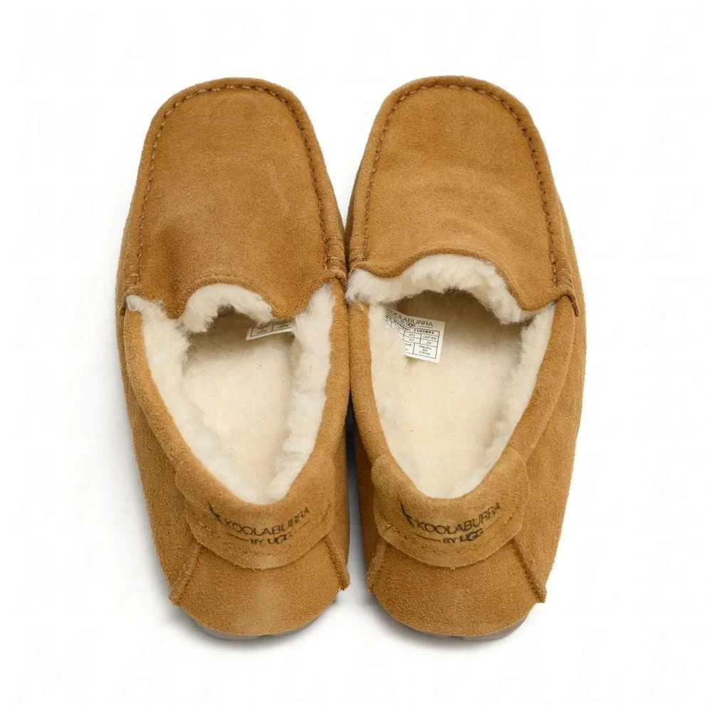 Koolaburra by Ugg Tipton Suede Slippers Men's Sz 10 Chestnut Brown 1105893 NIB